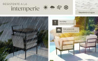 Tectake - Conjunto de jardín MAGALUF, función 5 en 1, estructura de aluminio, Conjunto de salón de jardín multifuncional con 5 opciones de configuración diferentes, Estructuras de aluminio ligeras, estables y resistentes a la intemperie, Mesa de centro - details 5