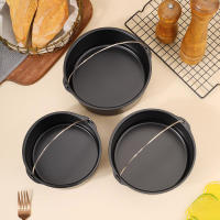 Molde De Hornear De Acero Carbono Con Manija Para Air Fryer Y Horno No Adhiere Forma De Pastel Para Cocina Y P Panes - details 5