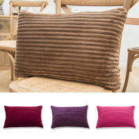 Funda De Cojín Rectangular De Flanela Corduroy Para Sofá Y Silla Estilo Solido Y Rayado Tamaño 30x50cm Cubierta De Almohada - details 23