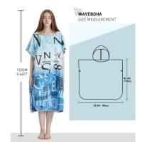 Poncho Toalla Rápida De Secado Microfibra Para Playa Y Natación Robe De Baño Para Adultos Con Capucha Toalla De Natación - details 0