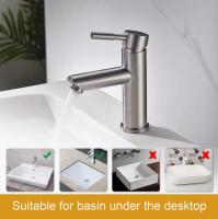 Grifo de Lavabo de Acero Inoxidable, Mezclador Monomando para Lavabo, Níquel Pulido, Mundo - details 1