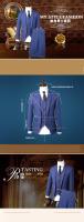 Traje Italiano Elegante Para Hombre Con Chaleco Y Pantalones Talla M-5XL Estilo Business Casual Formal Plaid Polyester Y Viscosa - details 2