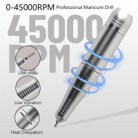Máquina De Uñas Eléctrica Recargable 45000 RPM Con Conjunto De Corte Y Archos Kit De Archos De Uñas Portátil Para Salon De Uñas - details 11