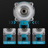 Llave de impacto eléctrica 380N.m, destornillador sin escobillas, 1/2 pulgadas, Compatible con batería Makita de 18V, herramientas eléctricas， - details 4