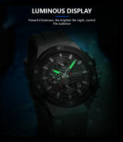 Reloj De Pulsera Curren 8462 Para Hombre Estilo Militar Y Negocios Cronógrafo De 6 Manos Calendario Resistente Al Agua Moda Casual Lujo Reloj Masculino Material De Correa Silicona Movimiento Cuarzo - details 5