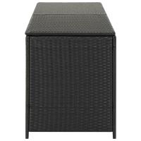 vidaXL Caja de almacenaje de jardín ratán sintético negro 200x50x60 cm - details 2