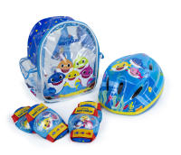 Mochila de Casco y Protecciones, con diseños exclusivos de Baby Shark (4603) Incluye divertida mochila. Protecciones para rodillas y codos. Set para principiantes. Calidad al mejor precio. De acuerdo a la normativa CE. +3 años - details 0