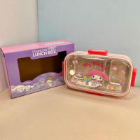 Caja De Almuerzo Sanrio Hellokitty Con Diseño De Kuromi Y Cinnamoroll Anti-Desbordamiento Para Niños Dividida Y Portátil Regalos De Anime Cartoon - details 3