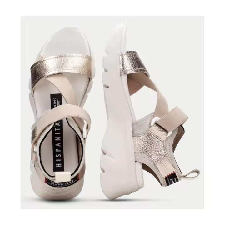 Shoes Sandalia marca Hispanitas para mujer en color metal - 1