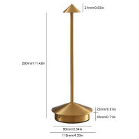 Lámpara De Mesa Recargable LED Sin Cable Nórdica De Lujo Para Dormitorio Restaurante Luz Nocturna Romántica Con Toque - details 10
