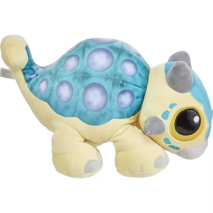 Dinosaurio Bebé de Plush lleno de Baches with Sonido, Juguete suave Flexible de 15 pulgadas Ankylosaurus with empanadas pesos - 1