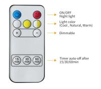 Lámpara De Noche LED Recargable Para Dormitorio Protección Ocular Para Lectura Y Sueño Iluminación Infantil Para Bebé - details 13