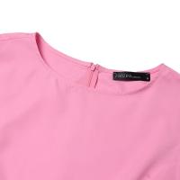 Vestido Elegante Sin Mangas De Mujer ZANZEA De Moda Coreana Casual Con Cuello Redondo Draped Vestidos De Oficina Largo Hasta La Rodilla Para Mujer - details 17