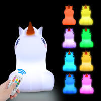 Búho Noche de Luz LED Sensor Táctile de Control Remoto 9 Colores Temporizador Regulable Recargable de Silicona Lámpara de Noche para Los Niños Of The Baby Gift - details 13
