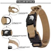 Correa Táctica Para Perros Con Portador Ajustable De Nylon Para AirTag Cierre Metálico Antipánico Accesorios Para Perros Seguros Y Duraderos - details 3