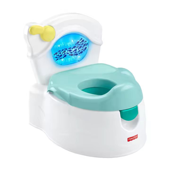 Fisher-Price Orinal infantil Oceano aprende a ir al baño. para bebés y niños. con sonidos y luces (Mattel GWD37) - 1