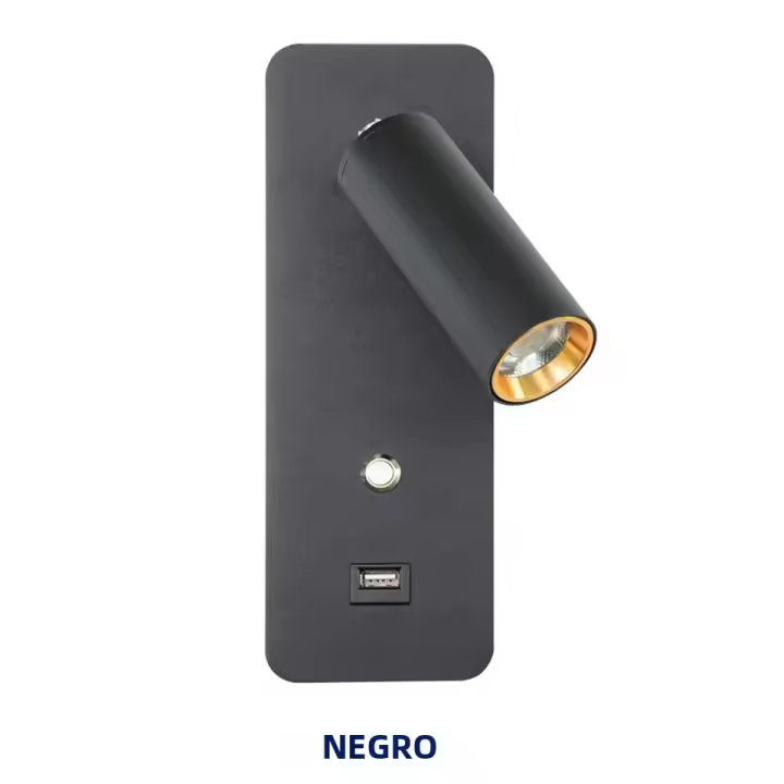 Lámpara De Pared LED Para Interiores 7W Con Carga USB Luz De Pared Moderna Nórdica Para Dormitorio Y Sala De Estar Interruptor Incluido - 1