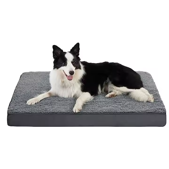 Camas para perros lavables y ortopédicas con funda impermeable y extraíble, colchón plano y base antideslizante (76 x 57 x 7,5 cm) - 1