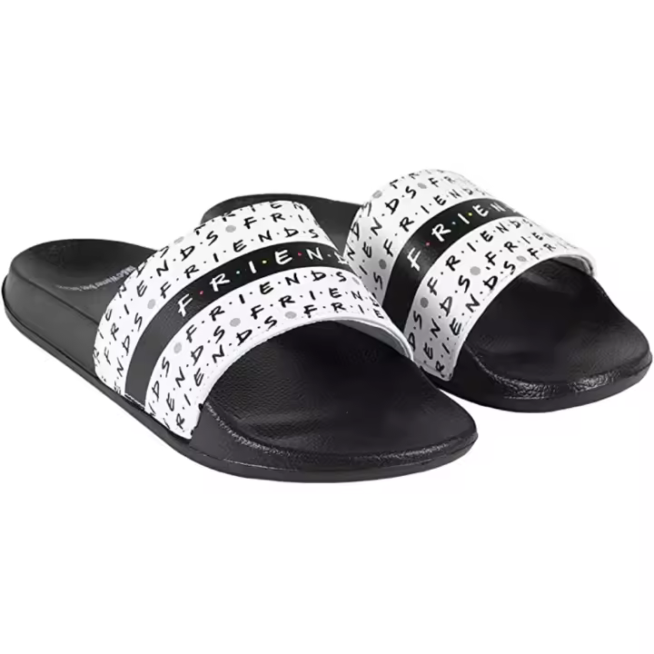 Friends Chanclas Mujer Negras Estampado Único Oficial - 1