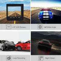 Cámara De Coche Profesional Universal 2.5 Pulgadas HD 1080P Con Visión Nocturna Infra Roja Grabadora De Video Dash Cam Rotación Loop - details 3