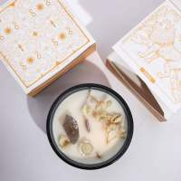 Viva Esencia – Vela aromática con flores secas y gema citrino para coraje, confianza y liderazgo, ideal para rituales energéticos y decoración espiritual – Hop Hare - Ancient Wisdom - details 4