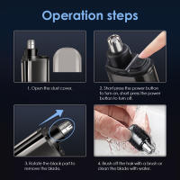 Aparato De Trimmer De Pelo Nasal Eléctrico Portátil Recargable USB Seguro Para Mujeres Y Hombres No Daña La Cavitación Nasal Labios Y Cejas - details 5