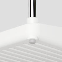 Max Home Pack 2 especieros de doble altura con bandeja extraíble, 37,5x19x25,5 cm, blanco y gris, ganchos frontales para colgar utensilios, estante especiero, organizador botes pequeños cocina, estable, almacenaje cocina - details 4