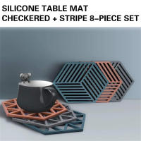 Silicona Trivet Mats Y Almohadillas Resistentes Al Calor En Forma De Hexágono Multifuncional Para Cocina Herramienta De Mesa Tenedor Antiadherente - details 11