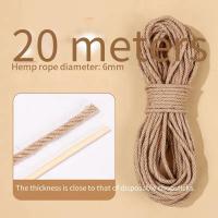 Rope De Espada De Lino Para Gatos 20/50M Plataforma De Subida Resistente a La Caída De Restos De Cuerda Adecuada Para Árboles De Gatos - details 2