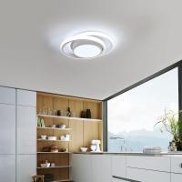 2PCS Lámpara de techo LED de aluminio doble redondo blanco 32W 27*22*6  luz blanca 220V 6500K - details 3