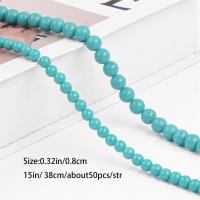 Acerca De 50 Piezas De 8mm Cuentas De Vidrio Colores Nocturnos Luz De Piedra Para DIY Creación De Pulseras Collares Pendientes Joyería - details 3