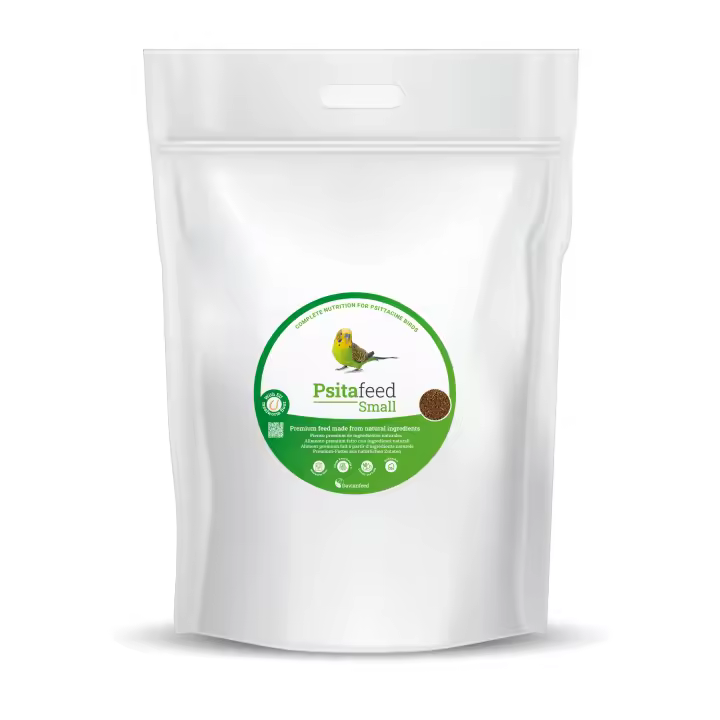 Psitafeed Small - Alimento con Proteína de Insectos para Periquitos y Pequeñas Psitácidas 5 kg con Manzana, Naranja y Pera - Producción y Cría Europea - Davianfeed - 1