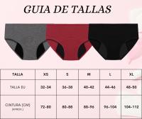 Nube Roja Bragas menstruales para flujo abundante - Protección confiable todo el día, Braguitas Postparto para Mujer, Periodo Menstrual, Ropa interior de Algodón cintura media, Absorbentes, Lavables, Cómodas y Transpirables, PACK DE 3. - details 4