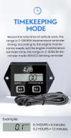 Medidor De Horas Digital Tachímetro Para Motoscúter Jardinera Cadena Reemplazo De Batería ZSB-02 Material ABS - details 6