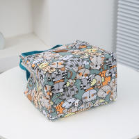 Bolsa De Almuerzo Grande Y Aislada Con Estampado De Dibujos Animados Bolso Termo Para Escuela Trabajo Viajes Y Picnics - details 5