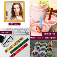10pcs Bastones De Helado Reutilizables De Acrílico Mate Para Manualidades Y Decoración De Pasteles Herramientas De Cocina Eco-amigables - details 10