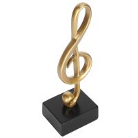 Estatua De Nota Musical De Resina Sintética Dorada Decoración De Simbología Musical Para Estudio Y Oficina Moderno Estilo - details 1