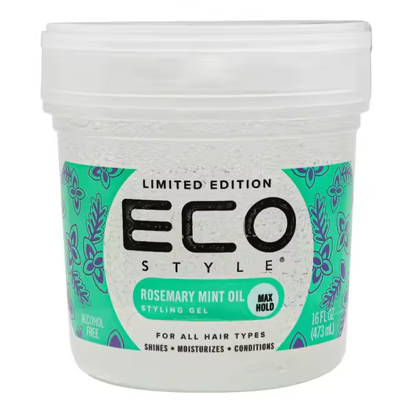 CasaSofia- ECO Style Rosemary Mint Oil Styling Gel Maximum Hold Alcohol Free 16oz/ 473ml . Gel fijador y de peinado para todo tipo de cabellos con aceite de romero - 1