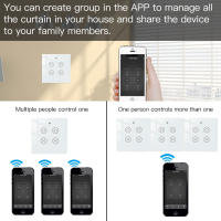Interruptor Doble De Cortina Inteligente MOES Tuya Smart Life WiFi RF Para Rollos Con Motor Eléctrico Compatible Con Google Home Alexa - details 8