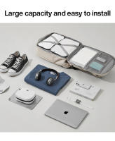 Mochila Mixi Exterior Impermeable Para Viajes 18 Pulgadas Rucksack Unisex Con Compartment Para Laptop Colores Blanco Negro Azul - details 6
