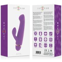 DILDO VIBRADOR RABBIT BORAL 20 SPEEDS SILICONE LILA- INTENSE FUN - details 3