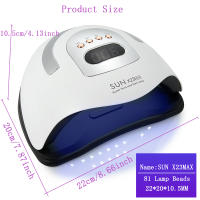 Secador De Uñas LED SUN X23MAX Con 81 LEDs Timer Automático De 10/30/60/99s Para Secado De Polvo De Uñas Profesional Tamaño 220*200*105mm - details 4