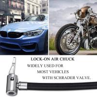 Adaptador Deホース Para Inflado De Neumáticos 20cm/7.87in Con Chuchito De Cobre Y Conector De Inflado Para Reparación De Neumáticos - details 4