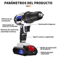 21V Portable Cordless Power Drill Set Impact Screw Driver with 1500mAh Li-Ion Rechargeable Battery 25+1 Torque Setting 45N.m - details 6