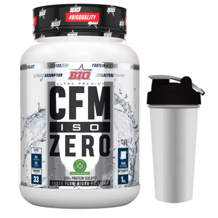 CFM ISO ZERO *todos los sabores*  (1KG) - Big + mezclador aleatorio Baja en lactosa  Sin azúcares añadidos Alta calidad  Deliciosos sabores - 1
