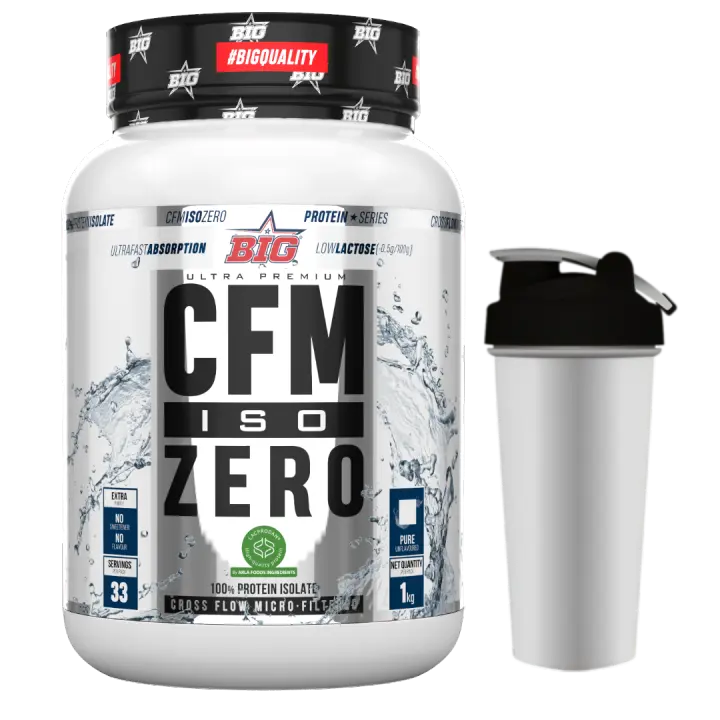 CFM ISO ZERO *todos los sabores*  (1KG) - Big + mezclador aleatorio Baja en lactosa  Sin azúcares añadidos Alta calidad  Deliciosos sabores - 1