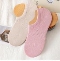 5 Pares De Calcetines Invisibles Para Mujer De Color Sólido Antiaderentes De Verano Calcetines Planos Sin Mostrar De Algodón Y Poliéster - details 10