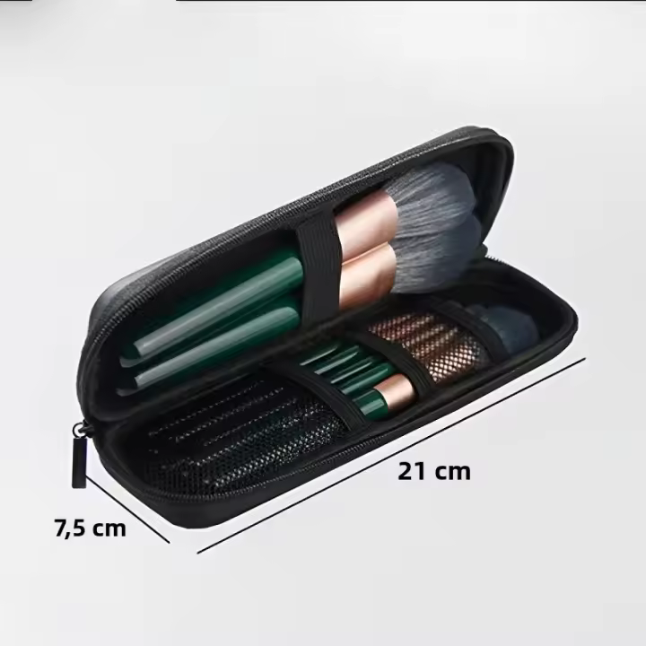 Bolsa De Almacenamiento Multifuncional Para Cepillos De Maquillaje Organizador Portátil De Viaje Con Malla Bolso De Cosméticos Ligero Herramientas De Belleza - 1