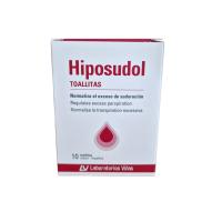 Hiposudol Toallitas,10  toallitas, Regulación de la transpiración excesiva de axilas, manos y pies - details 0