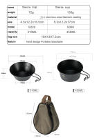 CAMPINGMOON Juego De 4 Piezas Sierra Bowl Y Taza De Acero Inoxidable Para Camping Y Picnics Con Bolsa De Almacenamiento Utensilios De Mesa Al Aire Libre - details 21